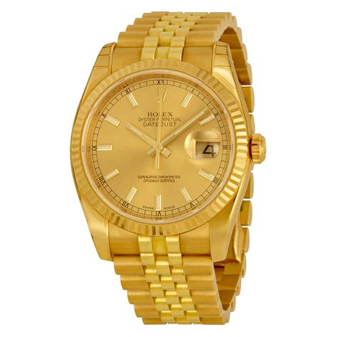 gold.rolex datejust|Rolex all gold Datejust.